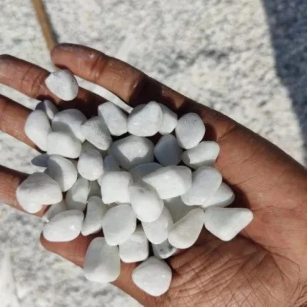 White Unpolished Pebbles (Marble)10-20 mm
