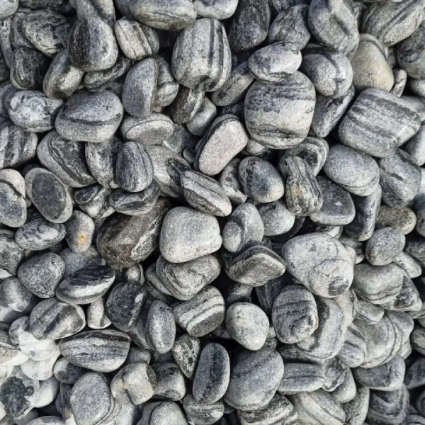 Natural Grey (Zebra -Grey) Unpolished Pebbles