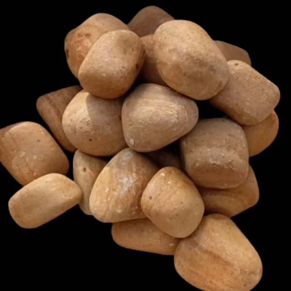 Natural Teak (Yellow-Biscuit) Unpolished Pebbles