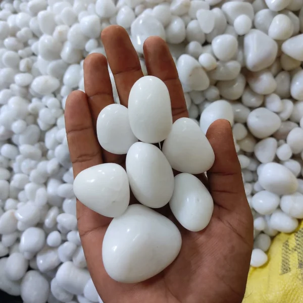 White Polished Pebbles (Premium Quality A+) 20-40 mm (1)