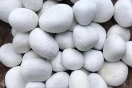 White Unpolished Pebbles (Marble) 40-60 mm (3)