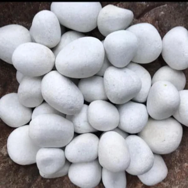 White Unpolished Pebbles (Marble) 40-60 mm